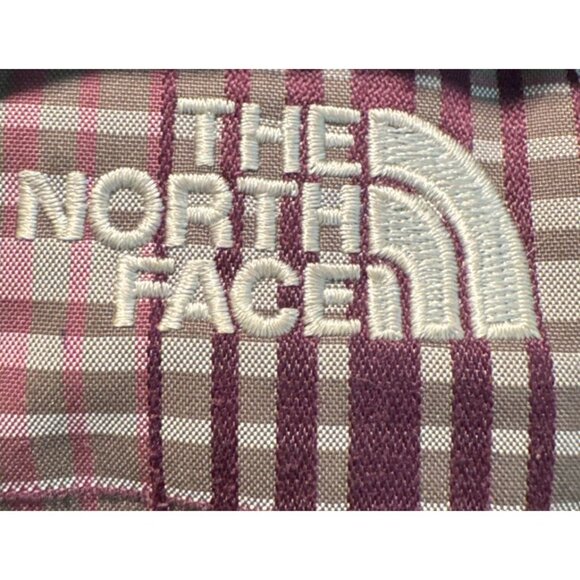 The North Face prodigy plaid 600 down jacket woman's size small burgundy hood - Picture 15 of 16